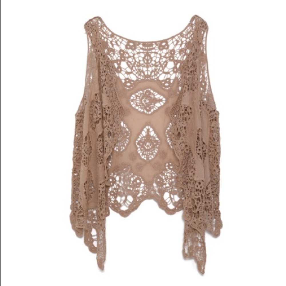 Chic summer cotton crochet vest